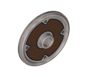 LEGO Flat Silver Round Shield with Ring and Rivets (10954 / 14026)