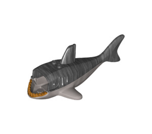 LEGO Flat Silver Shark with Gold Teeth (22377)