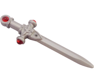 LEGO Flat Silver Sword with Transparent Red Jewels (68503)