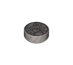 LEGO Flat Silver Tile 1 x 1 Round with Two-Face Coin (73646 / 98138)