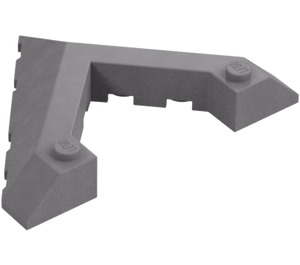 LEGO Flat Silver Wedge 6 x 8 (45°) with Pointed Cutout (22390)