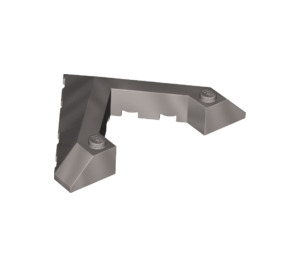 LEGO Flat Silver Wedge 6 x 8 (45°) with Pointed Cutout (22390)