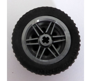 LEGO Flat Silver Wheel Rim Ø30 x 20 with No Pinholes, with Reinforced Rim with Tire, Low Profile, Wide Ø43.2 X 22 ZR
