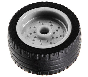 LEGO Plateado Wheel Rim Dia. 18 x 12 Stud with Black Tyre low profile 24x12