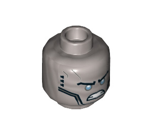 LEGO Flaches Silber Zane Minifigure Kopf (Einbau-Vollbolzen) (3626 / 37203)