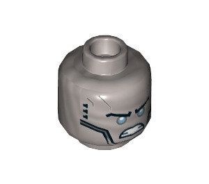 LEGO Flat Silver Zane Minifigure Head (Recessed Solid Stud) (3626 / 37203)