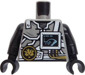 LEGO Flat Silver Zane Torso (973)