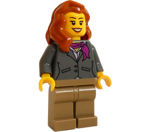 LEGO Flatbed Truck Female with Dark Orange Hair Minifigure