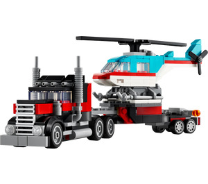 LEGO Flatbed Truck avec Helicopter 31146
