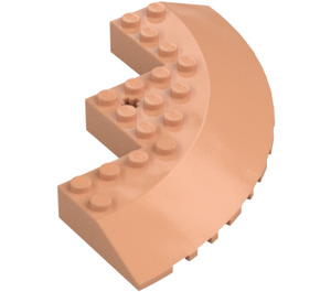 LEGO Flesh Brick 10 x 10 Round Corner with Tapered Edge (58846)