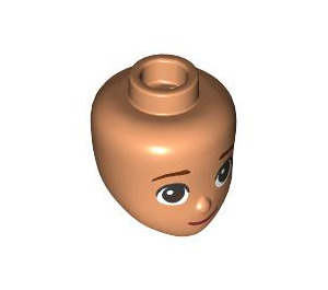 LEGO Flesh Female Minidoll Head with Brown Eyes and Closed Mouth (92198 / 104533)