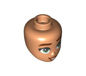 LEGO Flesh Female Minidoll Head with Grey Eyes and Brown Lips (Isabella) (92198 / 101102)
