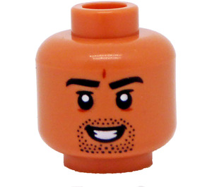 LEGO Flesh Gilgamesh Minifigure Head (Recessed Solid Stud) (3626 / 74991)