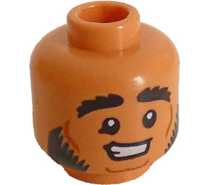 LEGO Flesh Halfling Driud Male Head (Safety Stud) (3274)