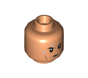 LEGO Flesh Ian Malcolm Minifigure Head (Recessed Solid Stud) (3626 / 53303)