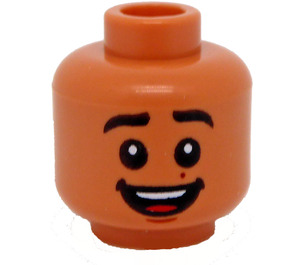 LEGO Flesh Miguel Rivera Head (Recessed Solid Stud) (3626 / 102035)
