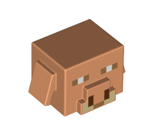 LEGO Huidskleurig Minecraft Piglin Hoofd (76986)