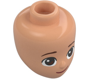 LEGO Flesh Minidoll Head with Brown Eyes and Closed Mouth (92198 / 104533)