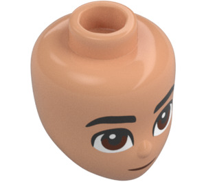 LEGO Fleisch Minidoll Kopf mit Braun Augen (Peter Pan) (92198 / 101830)