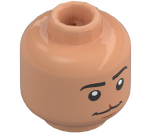 LEGO Flesh Minifigure Head with Decoration (Recessed Solid Stud) (3274)