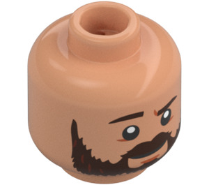 LEGO Flesh Minifigure Head with Decoration (Recessed Solid Stud) (3274)