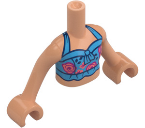 LEGO Flesh Olivia with Blue Top and Skirt Friends Torso (73141 / 92456)