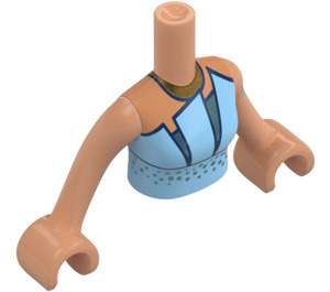 LEGO Flesh Olivia with Light Blue Top and Skirt Friends Torso (73152 / 92456)