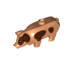 LEGO Vleeskleur Pig met Dark Bruin Spots (25368 / 87621)