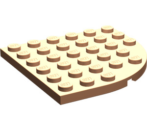 LEGO Huidskleurig Plaat 6 x 6 Ronde Hoek (6003)