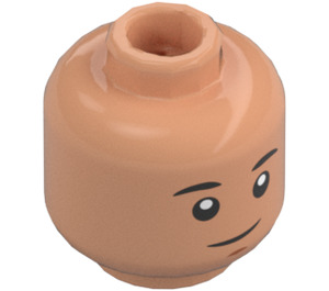 LEGO Flesh Sig Greebling Minifigure Head (Recessed Solid Stud) (3274)