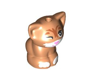 LEGO Flesh Sitting Cat (Small) with Winking Eye (101104)