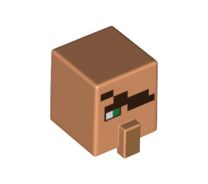 LEGO Flesh Square Head with Nose with Blacksmith Villager Face (23766 / 76878)