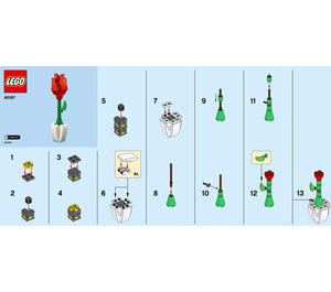 LEGO Flower Display 40187 Instrukce