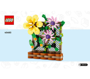 LEGO Flower Trellis Display Set 40683 Instructions