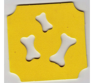 LEGO Foam Part Scala Chien Mat avec 3 Bone Cutouts