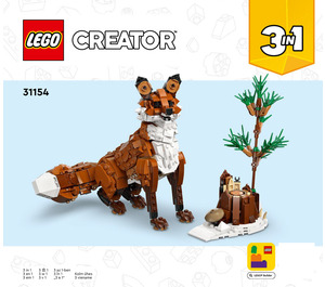 LEGO Forest Animals: rouge Fox 31154 Instructions