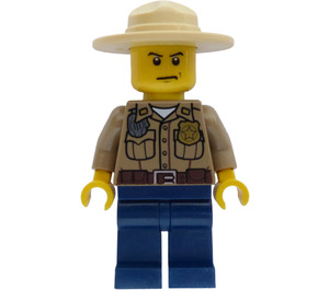 LEGO Forest Police Officer with Angry Face Minifigure