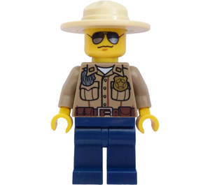 LEGO Forest Policeman with Radio and Hat Minifigure