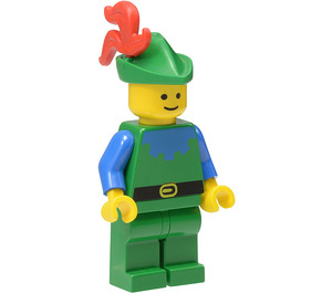 LEGO Forestman with Blue Arms, Green/Blue Torso Minifigure