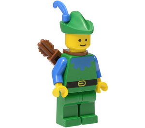 LEGO Forestman mit Blau Collar, Green Hut, Blau Feder Minifigur