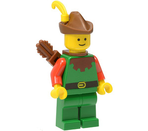 LEGO Forestman s Luk a Šipka, Žlutá Pírko a Hnědá Čepice Stavebnice 6077 Minifigurka