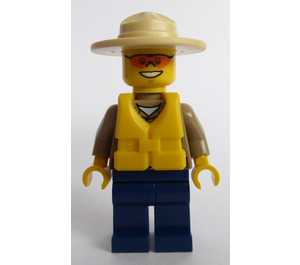 LEGO Forrest Police Officer with Orange Glasses and Life Jacket Minifigure