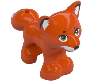 LEGO Fox avec Blanc Oreilles et Whiskers (19532)