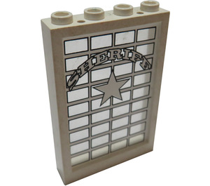 LEGO Frame 1 x 4 x 5 with Transparent Glass with 'SHERIFF' and Star Sticker (2493)