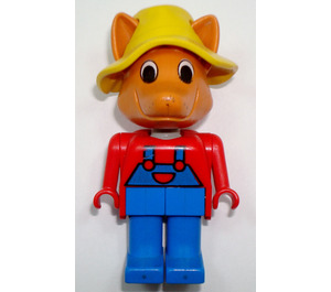 LEGO Freddy Fox з Жовтий Капелюх Фігурка Fabuland