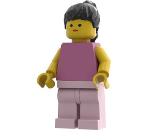 LEGO Freestyle Figure - Female met Vlak Dark Pink Top minifiguur