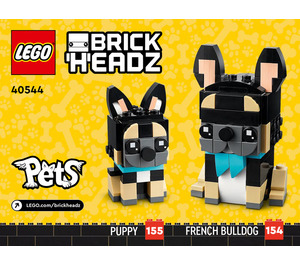 LEGO French Bulldog 40544 Byggeinstruksjoner