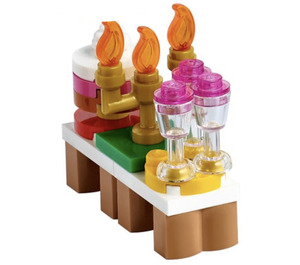 LEGO Friends Calendrier de l'Avent 41690-1 Subset Day 22 - Table with Cake, Candelabra, and Goblets