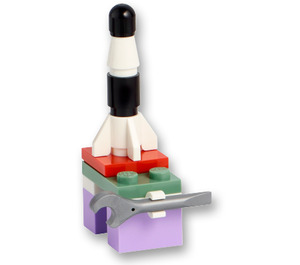 LEGO Friends Advent Calendar Set 41706-1 Subset Day 2 - Toy Rocket on Workbench
