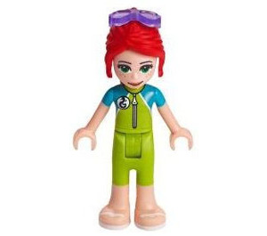 LEGO Friends Mia, Lime Wetsuit, Sunglasses Minifigur